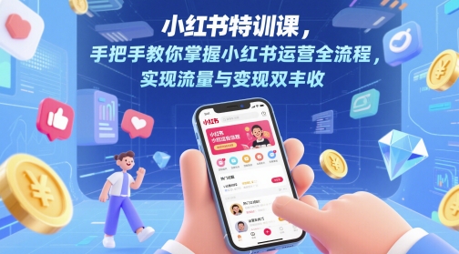 小红书特训课，手把手教你掌握小红书运营全流程，实现流量与变现双丰收-星舰联盟