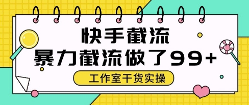快手暴力截流玩法，全自动无需人工，每日单号50+精准客资-青年云网创—高质量项目商城