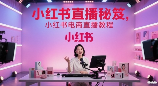 小红书直播秘笈，小红书电商直播教程-青年云网创—高质量项目商城