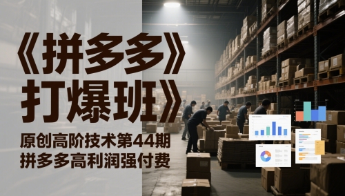 《拼多多打爆班》原创高阶技术第44期，拼多多高利润强付费-青年云网创—高质量项目商城