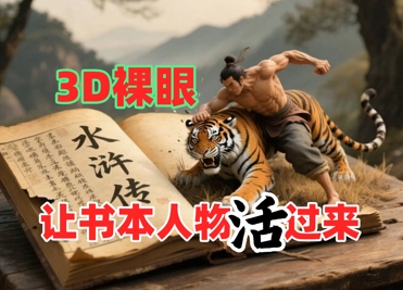 书本人物裸眼3D视频，新的玩法，流量超猛，保姆级教程-网创星球