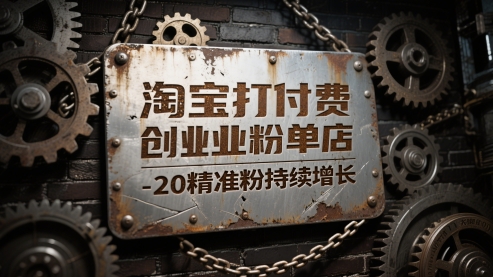 淘宝打付费创业粉单店每天稳定10-20精准粉持续增长-青年云网创—高质量项目商城