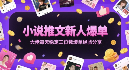 小说推文新人爆单大佬每天稳定三位数爆单经验分享-青年云网创—高质量项目商城