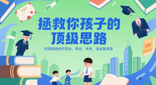 付费文章：拯救你孩子的顶级思路，彻底聊透他的学业、事业、未来，含金量满满-小飞项目网