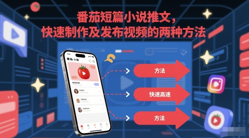 番茄短篇小说推文，快速制作及发布视频的两种方法-网创星球