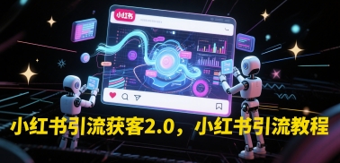 小红书引流获客2.0，小红书引流教程-青年云网创—高质量项目商城
