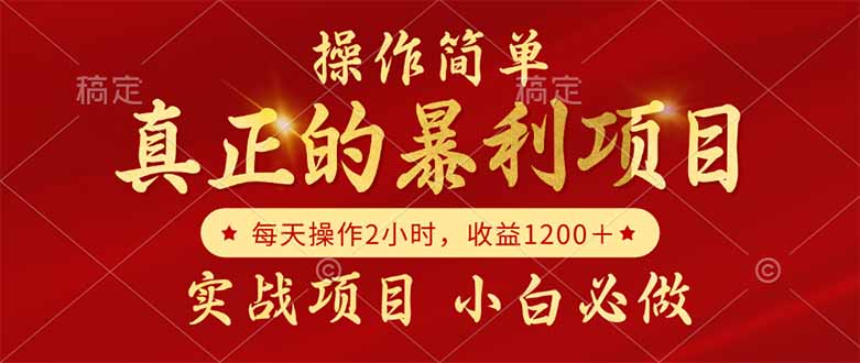 真正的暴利项目，操作简单，每天收益1200＋，自己做老板-网创星球