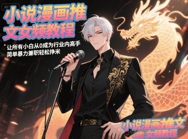小说漫画推文女频教程，让所有小白从0成为行业内高手，简单暴力兼职轻松挣米-小飞项目网