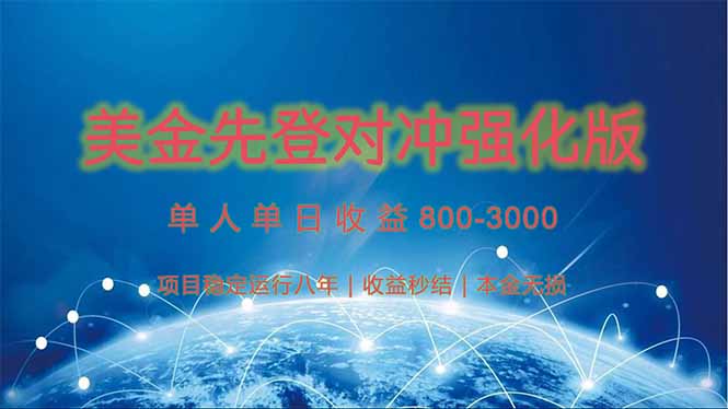 美金先登计划对冲强化版，2025年黑马中最暴力收益日收益1k-4k（可放大…-星舰联盟
