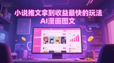 小说推文拿到收益最快的玩法，AI漫画图文-星舰联盟