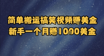 简单搬运搞笑视频挣美金，新手一个月入1k美金-择笔创业网