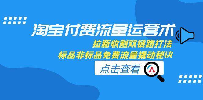 淘宝付费流量运营术，拉新收割双链路打法，标品非标品免费流量撬动秘诀-星舰联盟