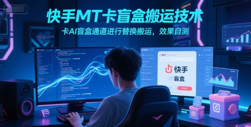 快手MT卡盲盒搬运技术，卡AI盲盒通道进行替换搬运，效果自测-星舰联盟