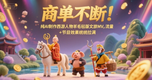 商单不断！纯AI制作西游人物羊毛毡版文旅MV，流量+节目效果统统拉满-星舰联盟
