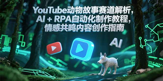 YouTube动物故事赛道解析，AI+RPA自动化制作教程，情感共鸣内容创作指南-星舰联盟
