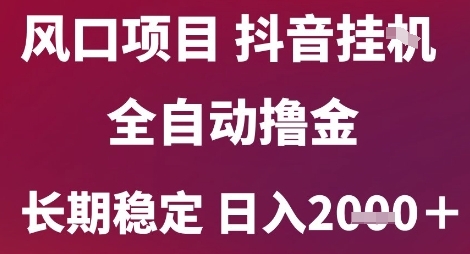 风口项目，六月最新玩法抖音无人挂G，全自动撸金，长期稳定 日入2k+-网创星球
