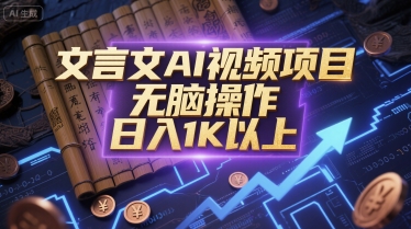 文言文AI视频项目，无脑操作，日入1K以上-星球源码网