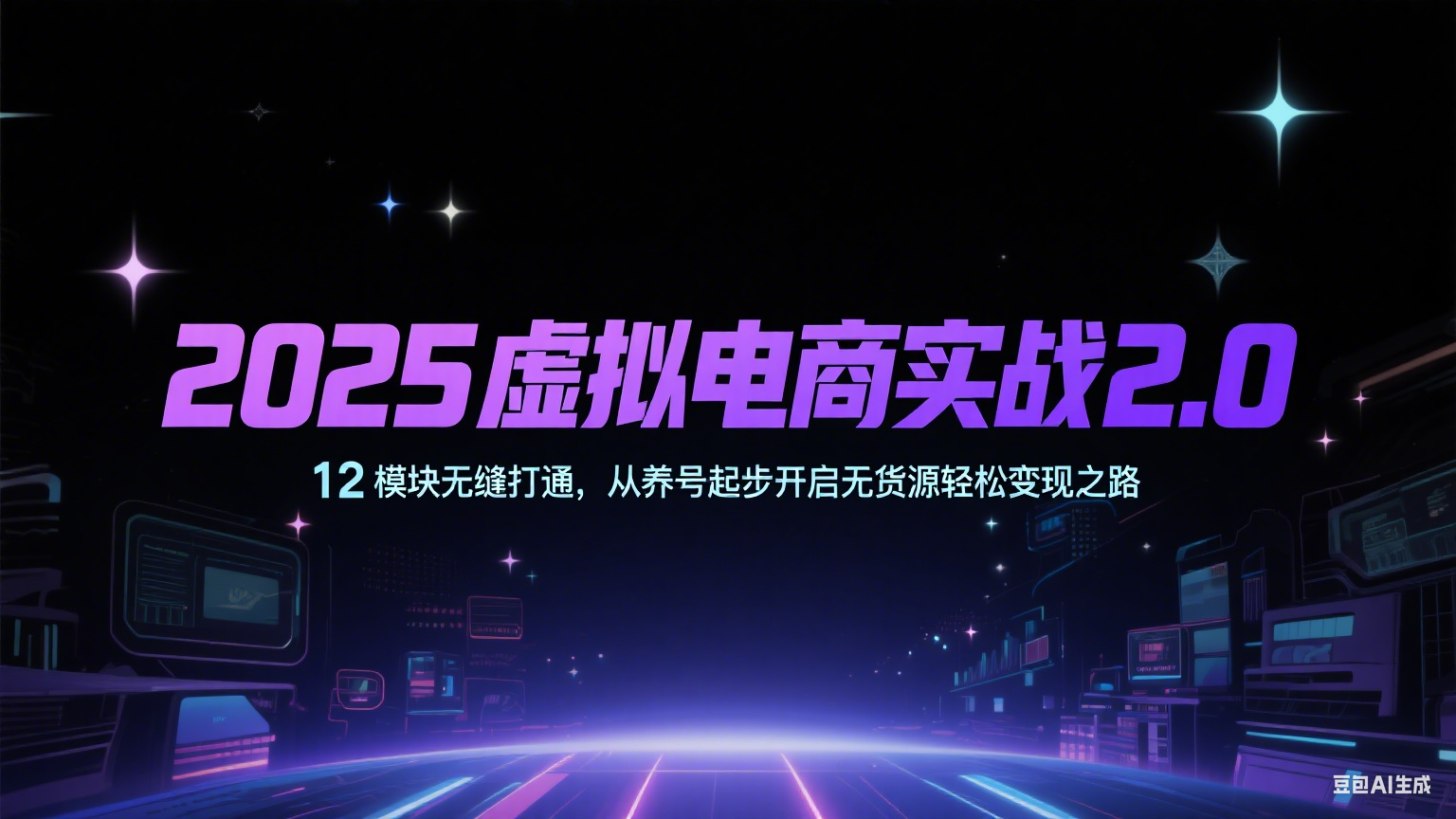 2025虚拟电商实战2.0，12模块无缝打通，从养号起步开启无货源轻松变现之路-择笔创业网