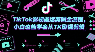 TikTok影视搬运剪辑全流程，小白也能学会从TK影视剪辑-星舰联盟
