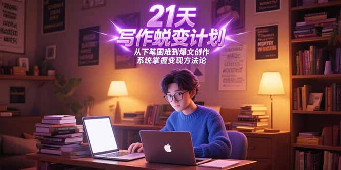 21天写作蜕变计划，从下笔困难到爆文创作，系统掌握变现方法论-星舰联盟