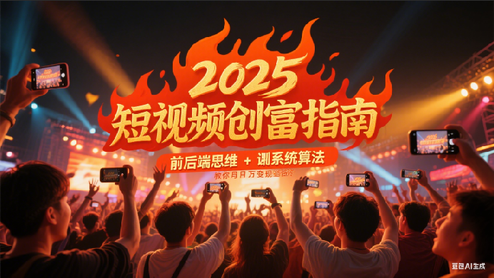 2025短视频创富指南，前后端思维 + 系统算法，教你月入过万变现路径-青年云网创—高质量项目商城