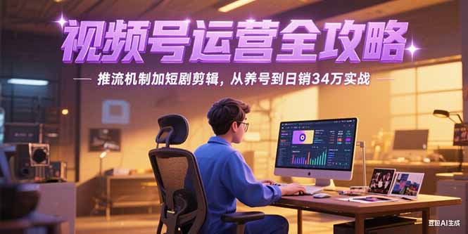 2025视频号运营全攻略，推流机制加短剧剪辑，从养号到日销34万实战-星舰联盟