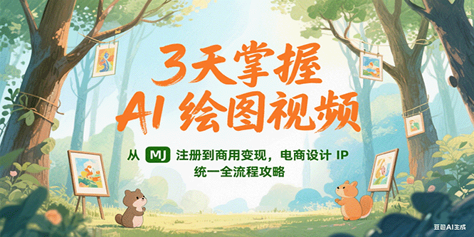 3天掌握AI绘图视频，从MJ 注册到商用变现，电商设计IP统一全流程攻略-星舰联盟