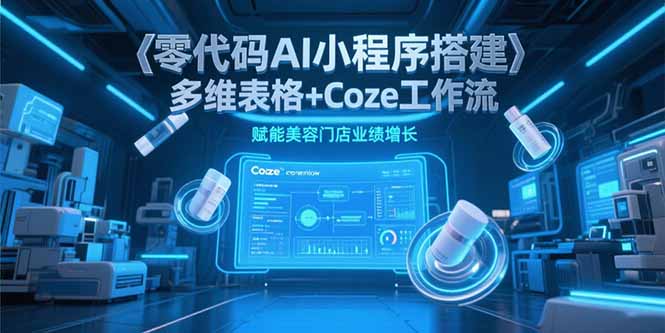 零代码AI小程序搭建，多维表格+Coze工作流，赋能美容门店业绩增长-星舰联盟