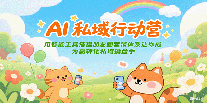 AI私域行动营：用智能工具搭建朋友圈营销体系让你成为高转化私域操盘手-星球源码网