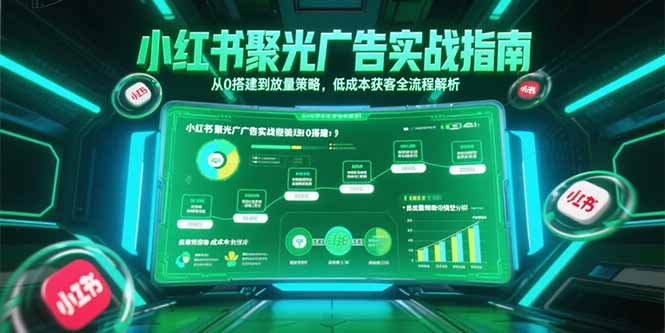 小红书聚光广告实战指南，从0搭建到放量策略，低成本获客全流程解析-星舰联盟