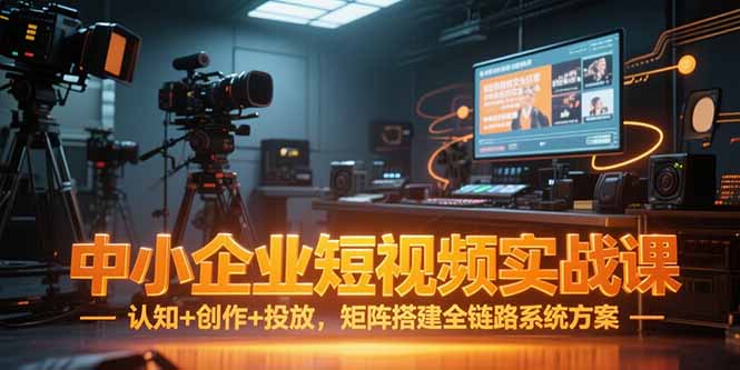 中小企业短视频实战课，认知+创作+投放，矩阵搭建全链路系统方案-星舰联盟