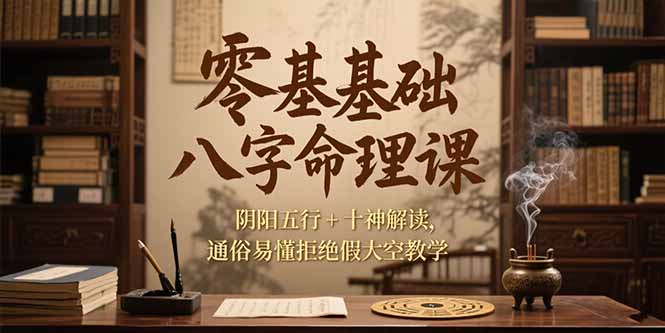 零基础八字命理课，阴阳五行+十神解读，通俗易懂拒绝假大空教学-星舰联盟