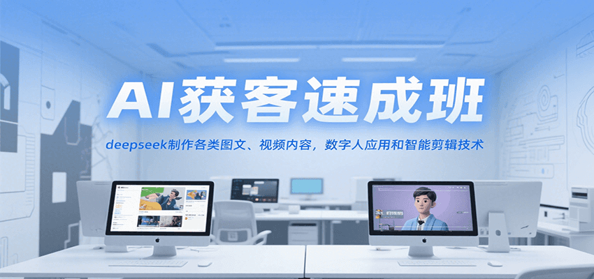 AI获客速成班，deepseek制作各类图文、视频内容，数字人应用和智能剪辑技术-星舰联盟