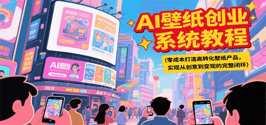 AI壁纸创业系统教程，零成本打造高转化壁纸产品，实现从创意到变现的完整闭环-星舰联盟