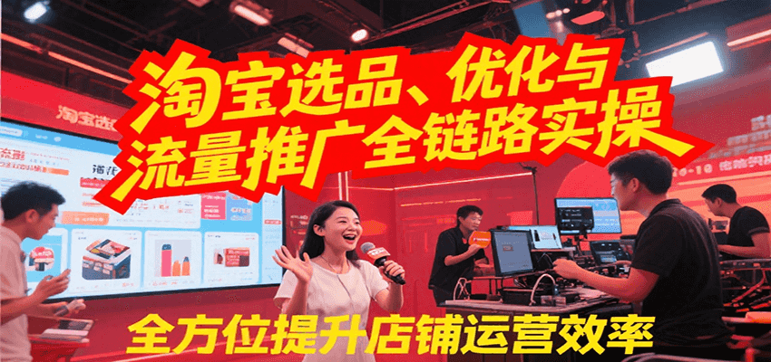 淘宝选品、优化与流量推广全链路实操，全面提升店铺运营效率-星舰联盟