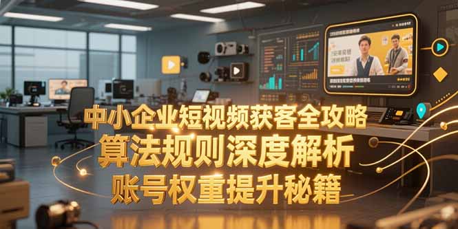 中小企业短视频获客全攻略，算法规则深度解析，账号权重提升秘籍-网创星球