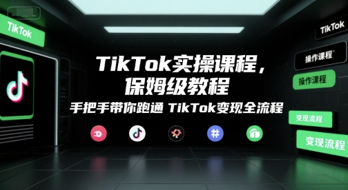 TikTok实操课程，保姆级教程，手把手带你跑通TikTok变现全流程-星舰联盟