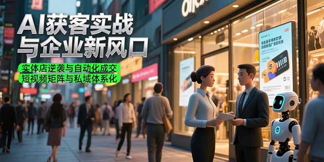 AI获客实战与企业新风口，实体店逆袭与自动化成交 短视频矩阵与私域体系化-星舰联盟