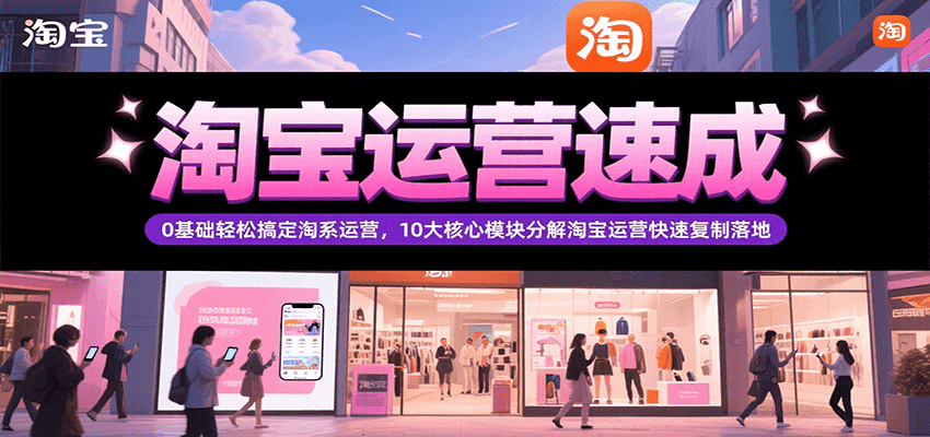 淘宝运营速成，0基础轻松搞定网店运营，10大核心模块分解快速复制落地（更新）-网创星球