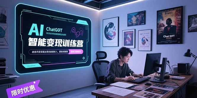 AI智能变现训练营，ChatGPT写作变现，电影解说制作，图文带货方法论-小飞项目网