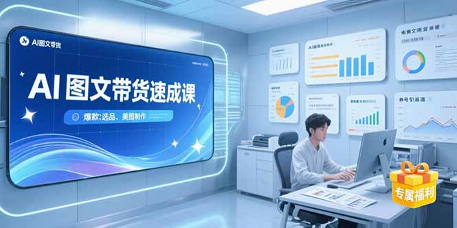 AI图文带货速成课，养号引流秘籍，爆款选品策略，美图制作全流程-青年云网创—高质量项目商城