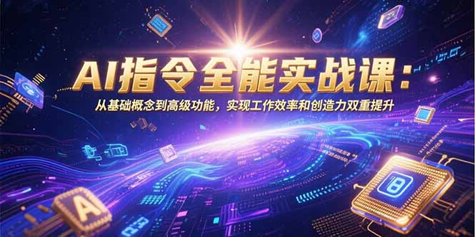 AI指令全能实战课：从基础概念到高级功能，实现工作效率和创造力双重提升-网创星球