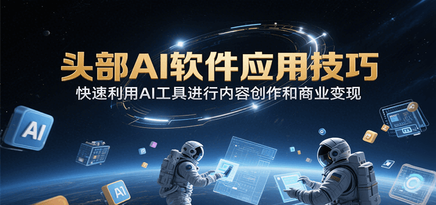 头部AI软件应用技巧，快速利用AI工具进行内容创作和商业变现-小熊猫站长