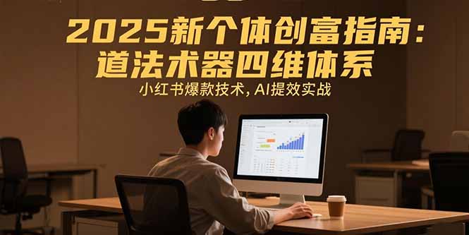 2025新个体创富指南：道法术器四维体系，小红书爆款技术，AI提效实战-飞叔云网创