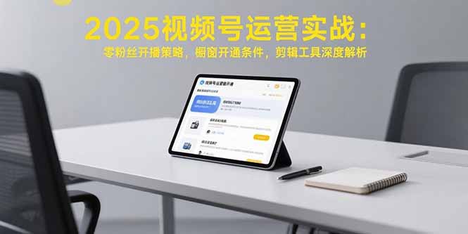 2025视频号运营实战：零粉丝开播策略，橱窗开通条件，剪辑工具深度解析-青年云网创—高质量项目商城