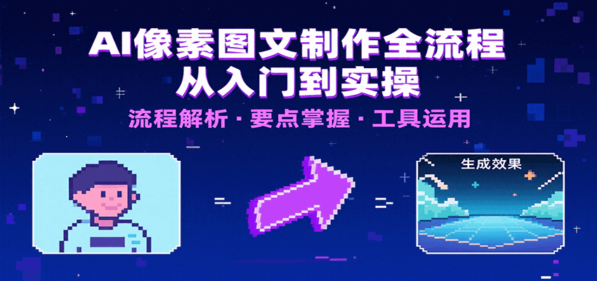 AI像素图文制作全流程：内容要点、文案选择及所用工具，助你快速入局-轻创终点站