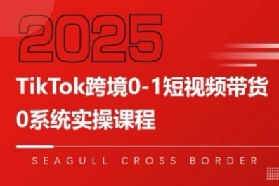 TikTok跨境0-1短视频带货，系统拆解TikTok跨境带货全链路，实现跨境可持续盈利-轻创终点站