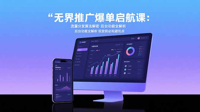 无界推广爆单启航课：流量分发算法解密 后台功能全解析 投放前必知避坑点-轻创终点站