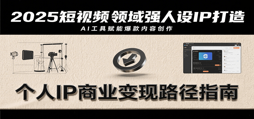 2025短视频领域强人设IP打造，结合爆款案例与AI工具应用，从个人出镜到商业成交转化-轻创终点站