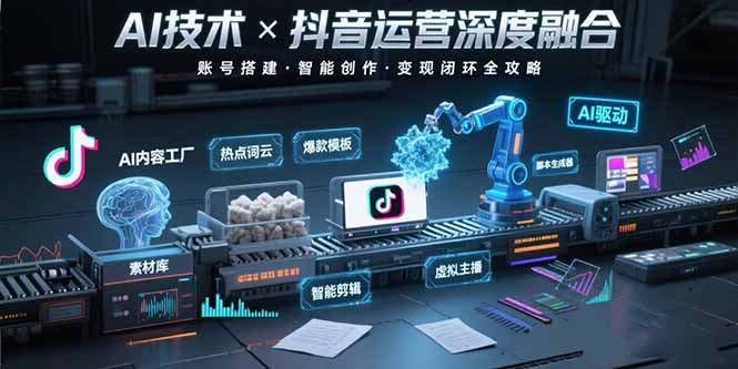 AI技术与抖音运营的深度融合应用：涵盖账号搭建、内容创作、收益变现等-财富区